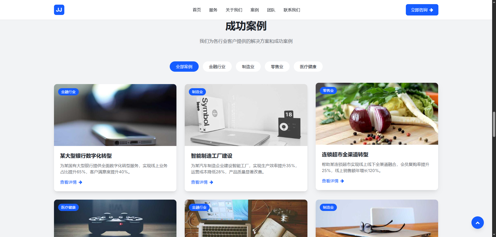 图片[6]-【原创程序】简约蓝色企业单页官网-啾啾源码网